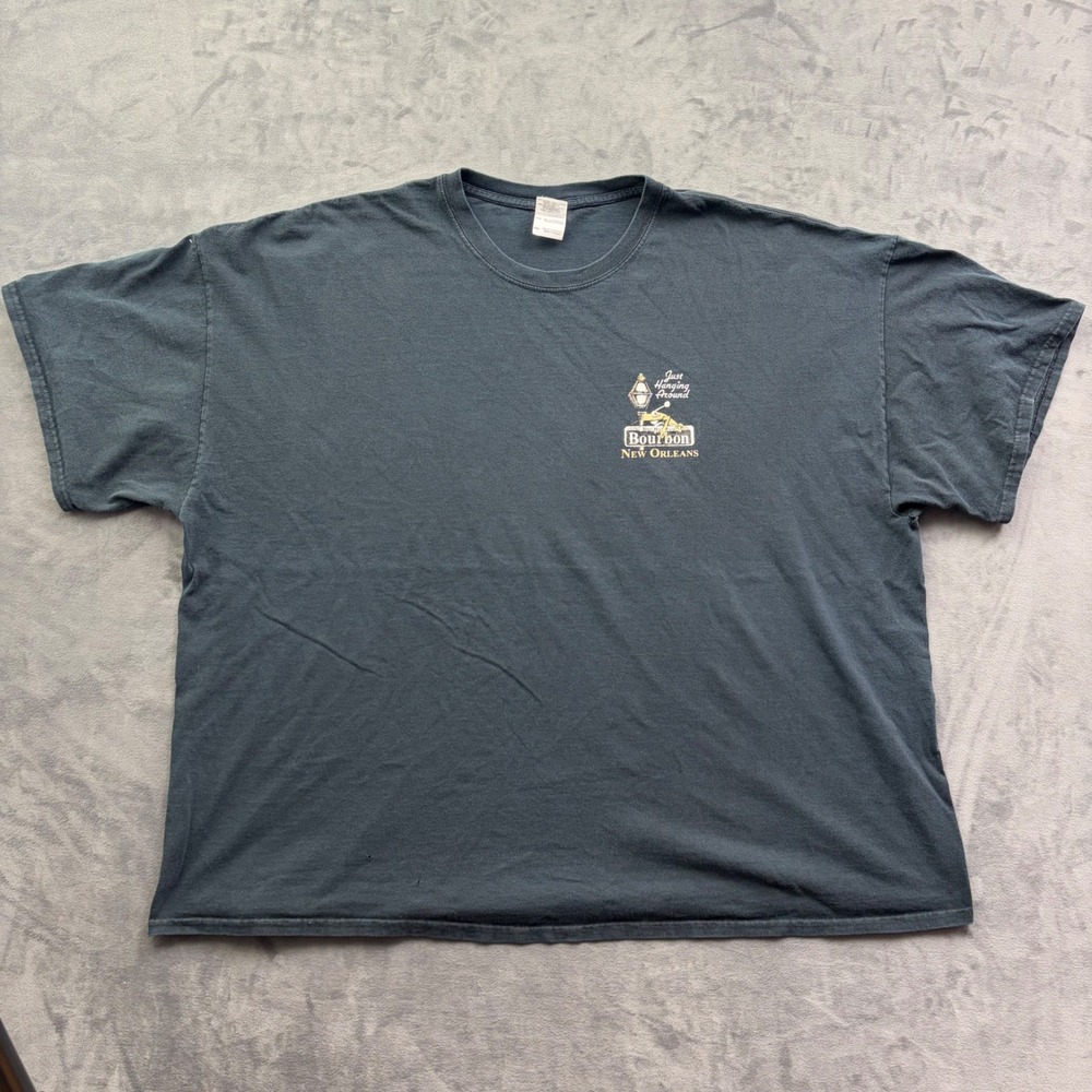 Gildan Bourbon Street New Orleans Frog Graphic T-Shirt Mens 4XL Black Souvenir